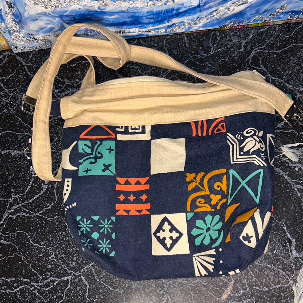Handcrafted print  Shoulder Bag, "Spring"